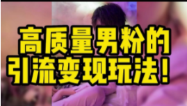 最新男粉引流 一天引流几百人 日赚1千
