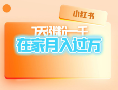 小红书轻松7天涨粉1000+，在家月入过万